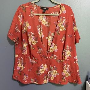 Forever 21+ floral top 2X